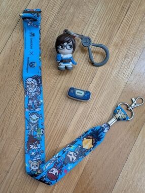 Overwatch Backpack Hanger,Mei. + Crocs Gamer Charm + Overwatch Lanyard.